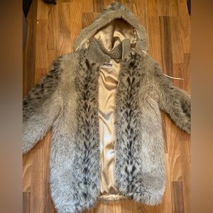 Faux fur hooded jacket